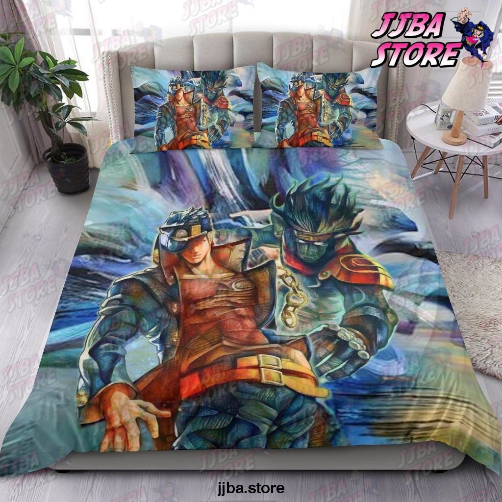 Jojo S Bizarre Adventure Jotaro Kujo Star Platinum Bedding Set Jjba Store