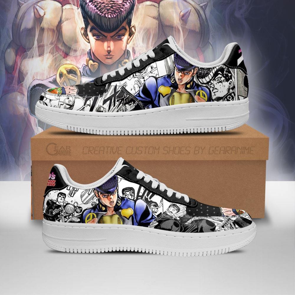 JJBA Josuke Higashikata Air Force Sneakers Manga Style - JJBA Store