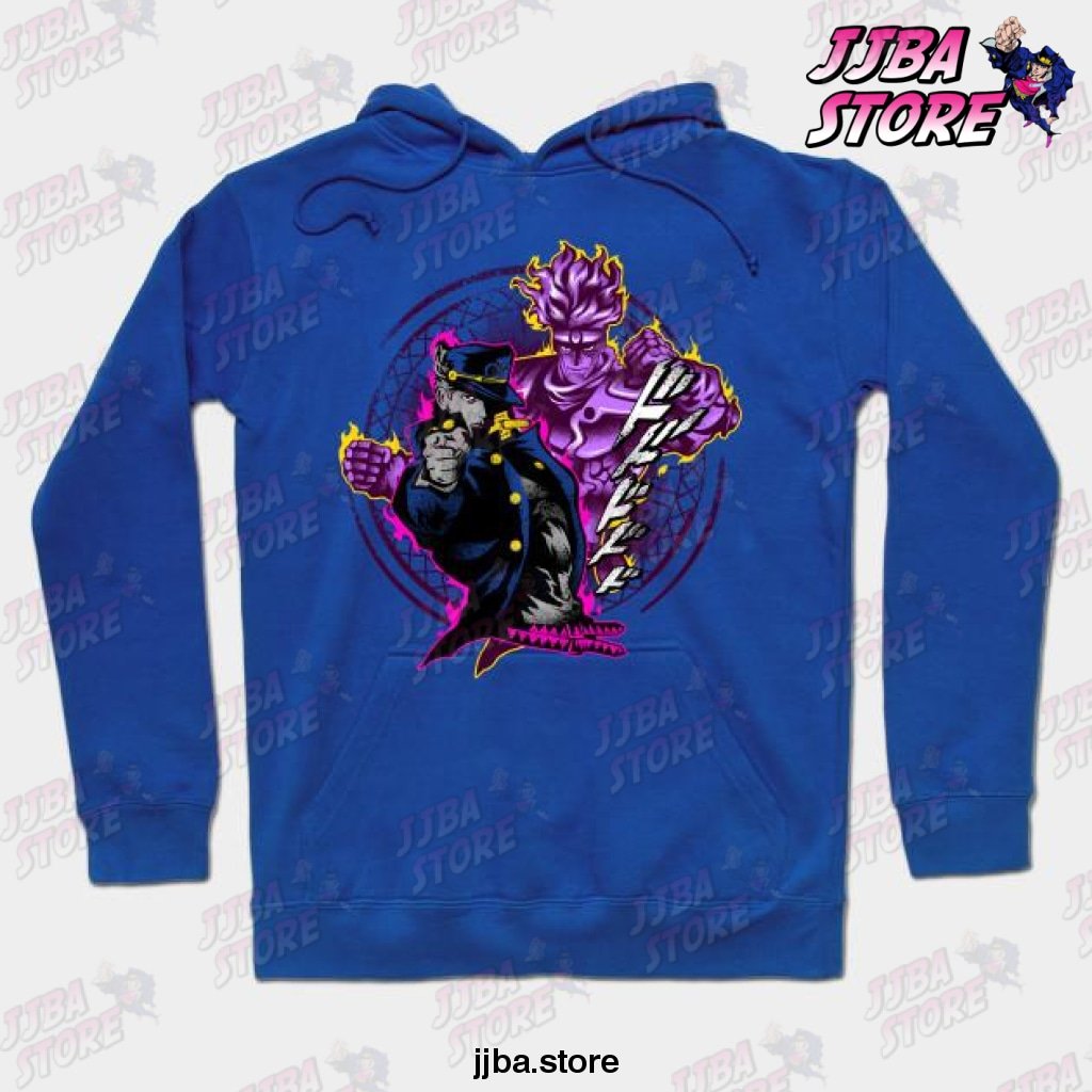 Attack Of Jotaro Jojos Bizarre Adventure Hoodie Blue / S