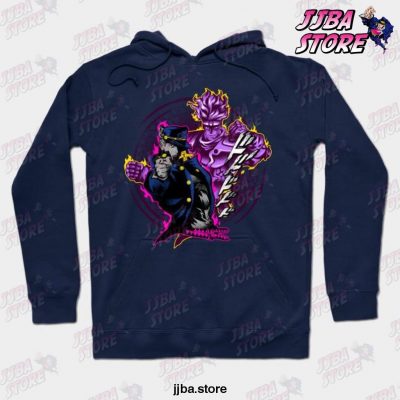 Attack Of Jotaro Jojos Bizarre Adventure Hoodie Navy Blue / S