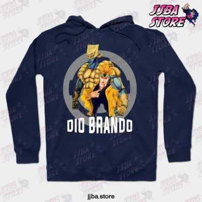 Dio Brando & The World Jojos Bizzare Adventure Hoodie Navy Blue / S