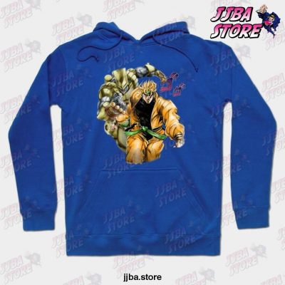 Dio The World Stand Jojos Bizarre Adventure Anime Otaku Hoodie Blue / S