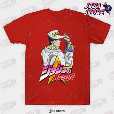 Jjba Jojo Jotaro T-Shirt Red / S
