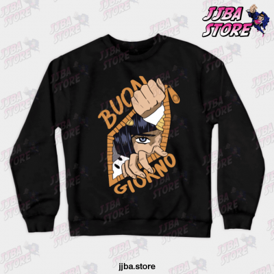 Jojos Bizarre Adventure - Bruno Crewneck Sweatshirt Black / S