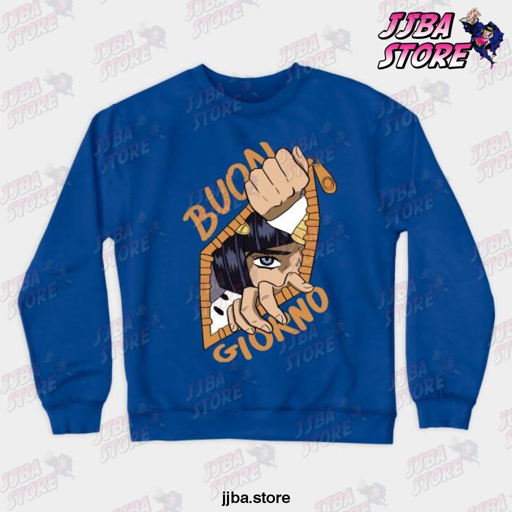 Jojos Bizarre Adventure - Bruno Crewneck Sweatshirt Blue / S