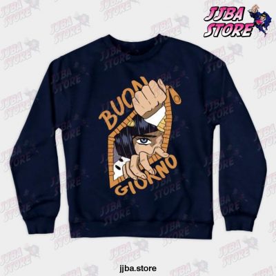 Jojos Bizarre Adventure - Bruno Crewneck Sweatshirt Navy Blue / S