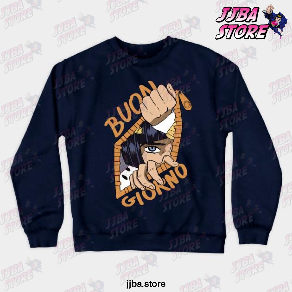 Jojos Bizarre Adventure - Bruno Crewneck Sweatshirt Navy Blue / S