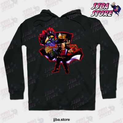 Jojos Bizarre Adventure Jotaro Hoodie Black / S