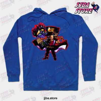Jojos Bizarre Adventure Jotaro Hoodie Blue / S