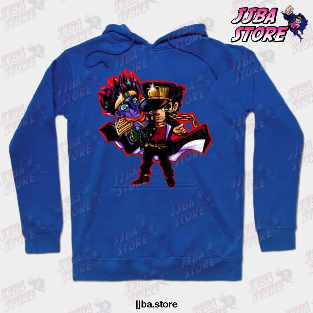 Jojos Bizarre Adventure Jotaro Hoodie Blue / S
