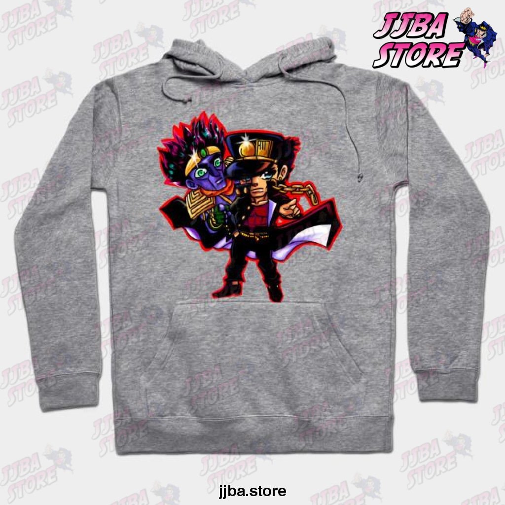 Jojos Bizarre Adventure Jotaro Hoodie Gray / S