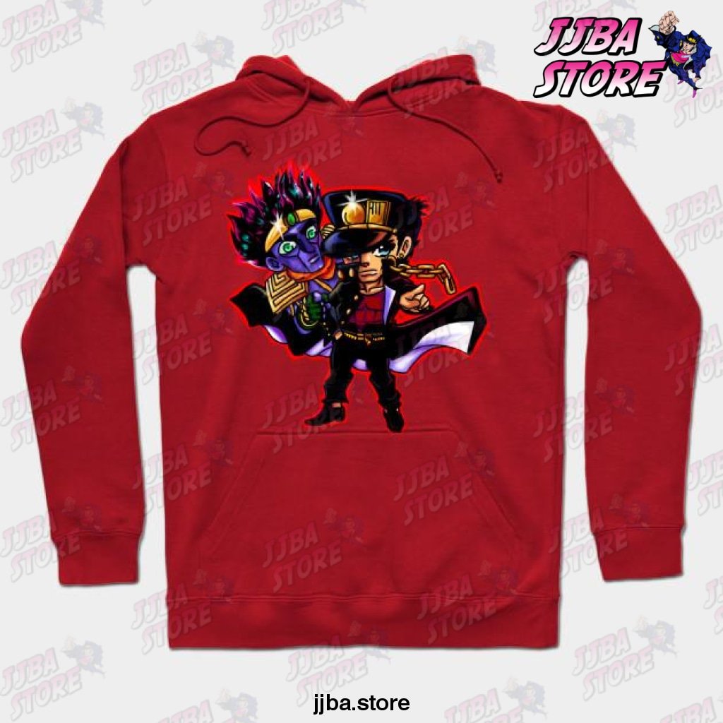 Jojos Bizarre Adventure Jotaro Hoodie Red / S