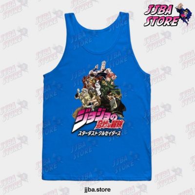 Jojos Bizarre Adventure Stardust Crusaders V1 Tank Top Blue / S