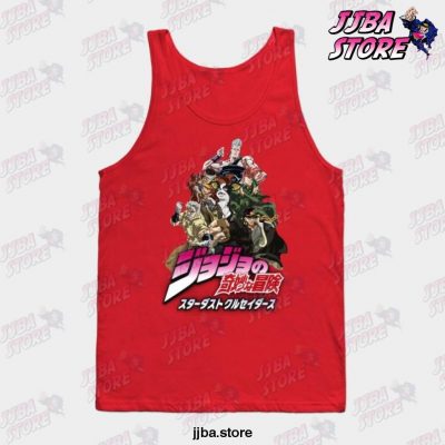 Jojos Bizarre Adventure Stardust Crusaders V1 Tank Top Red / S