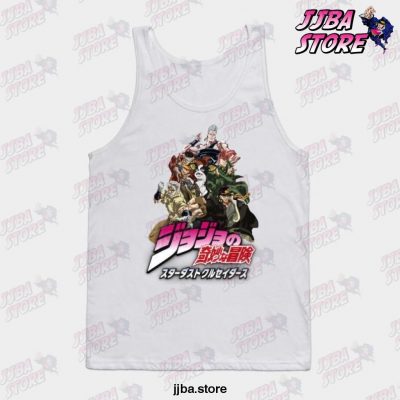 Jojos Bizarre Adventure Stardust Crusaders V1 Tank Top White / S