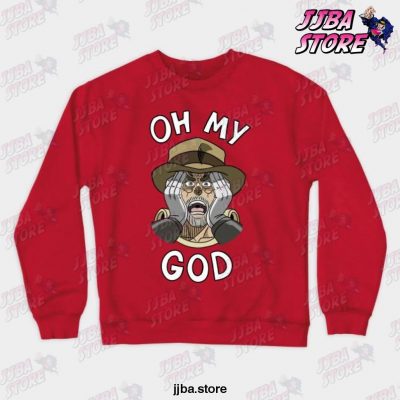 Oh My God Joesph Joestar Crewneck Sweatshirt Red / S