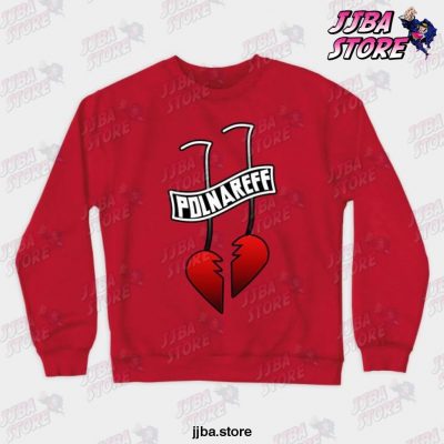 Polnareff Earrings Jojos Bizarre Adventure Crewneck Sweatshirt Red / S