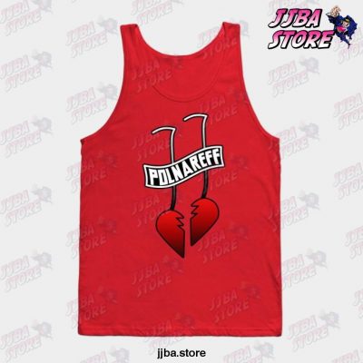Polnareff Earrings Jojos Bizarre Adventure Tank Top Red / S