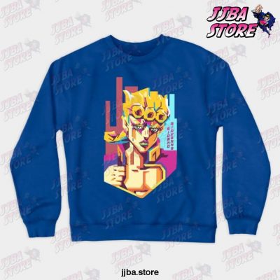 Wpanime - Jojo Goldenwind Crewneck Sweatshirt Blue / S