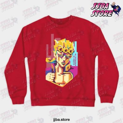 Wpanime - Jojo Goldenwind Crewneck Sweatshirt Red / S