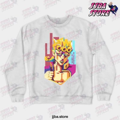 Wpanime - Jojo Goldenwind Crewneck Sweatshirt White / S