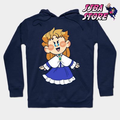 Jjba Chibi Erina Hoodie Navy Blue / S