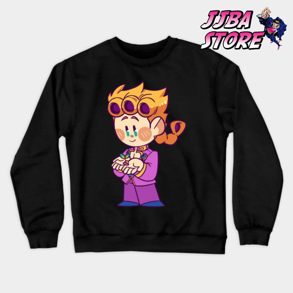 Jjba Chibi Giorno Sweatshirt Black / S