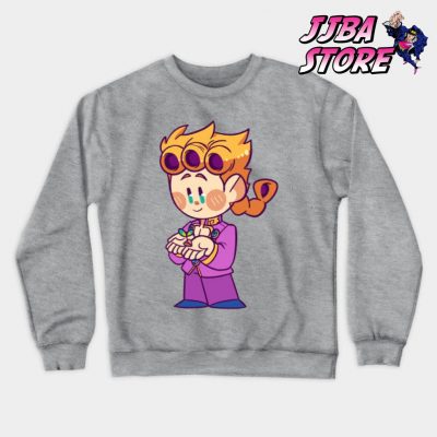 Jjba Chibi Giorno Sweatshirt Gray / S