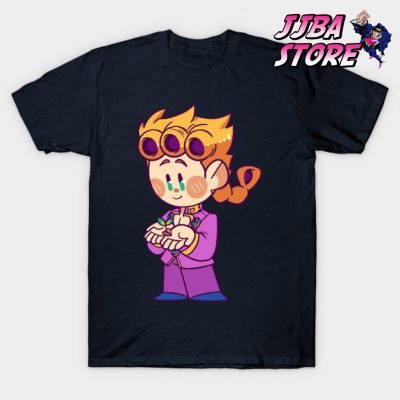 Jjba Chibi Giorno T-Shirt Navy Blue / S