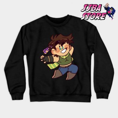 Jjba Chibi Joseph Sweatshirt Black / S