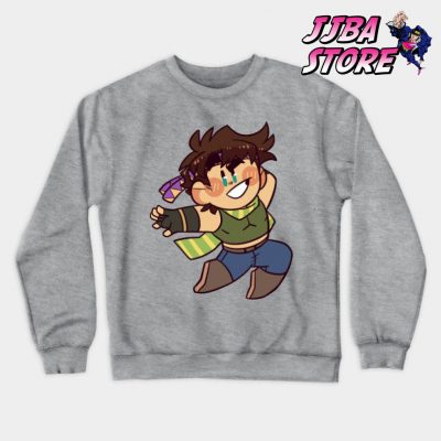 Jjba Chibi Joseph Sweatshirt Gray / S