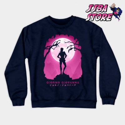 Jjba Giorno Giovanna Shadow Sweatshirt Navy Blue / S