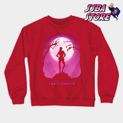 Jjba Giorno Giovanna Shadow Sweatshirt Red / S