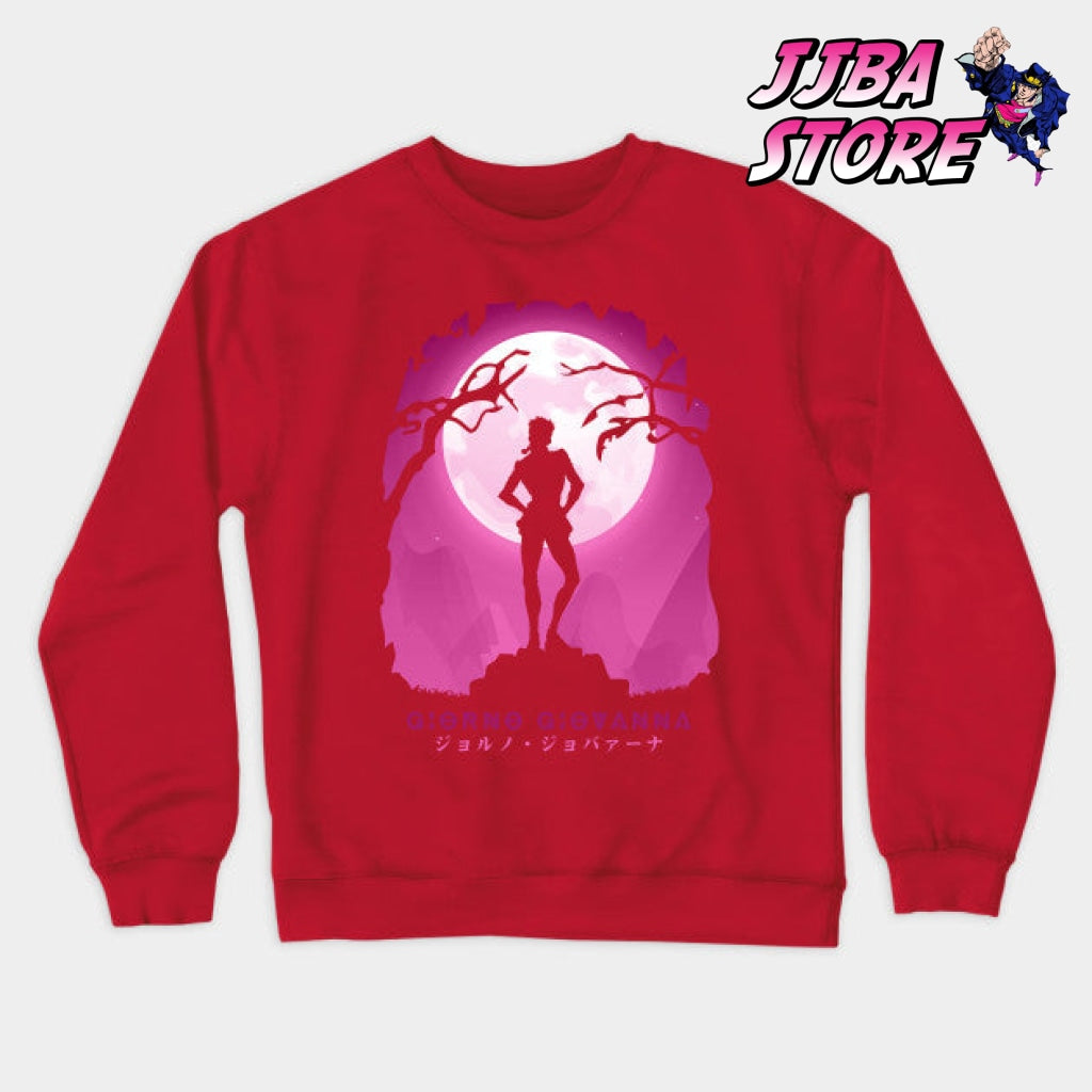 Jjba Giorno Giovanna Shadow Sweatshirt Red / S