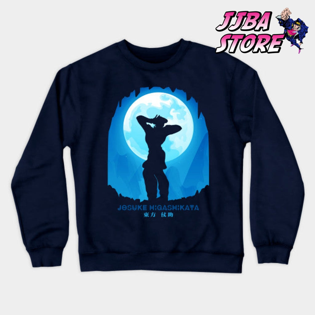 Jjba Josuke Higashikata Shadow Sweatshirt Navy Blue / S