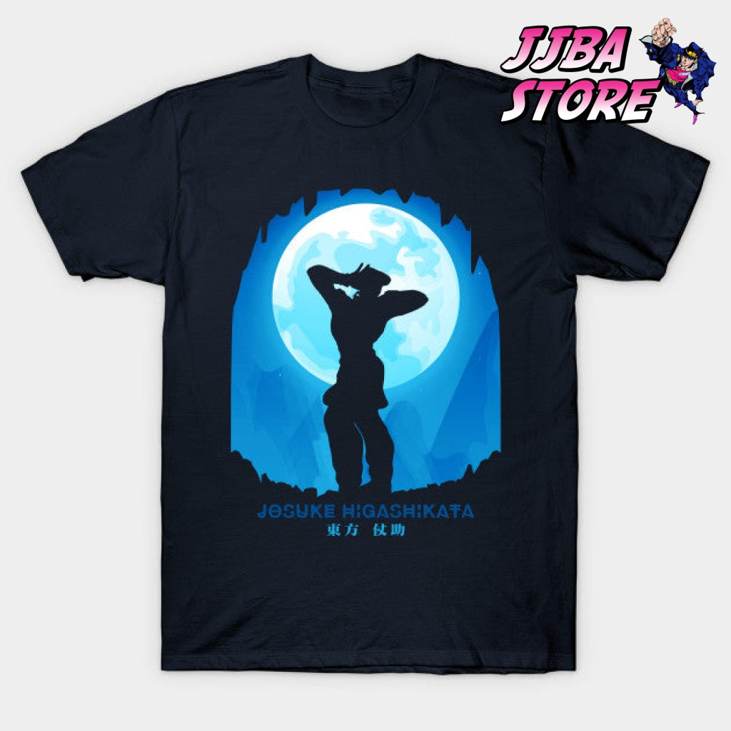 Jjba Josuke Higashikata Shadow T-Shirt Navy Blue / S