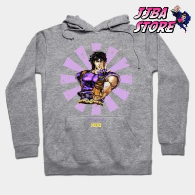 Jojo Bizarre Retro Japanese Hoodie Gray / S