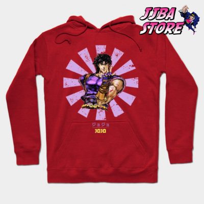 Jojo Bizarre Retro Japanese Hoodie Red / S