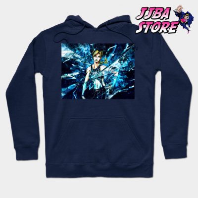 Jolyne Cujoh Hoodie Navy Blue / S