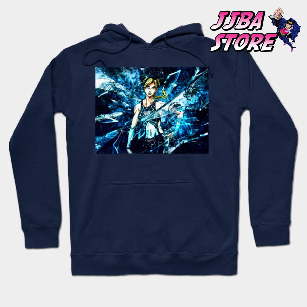 Jolyne Cujoh Hoodie Navy Blue / S