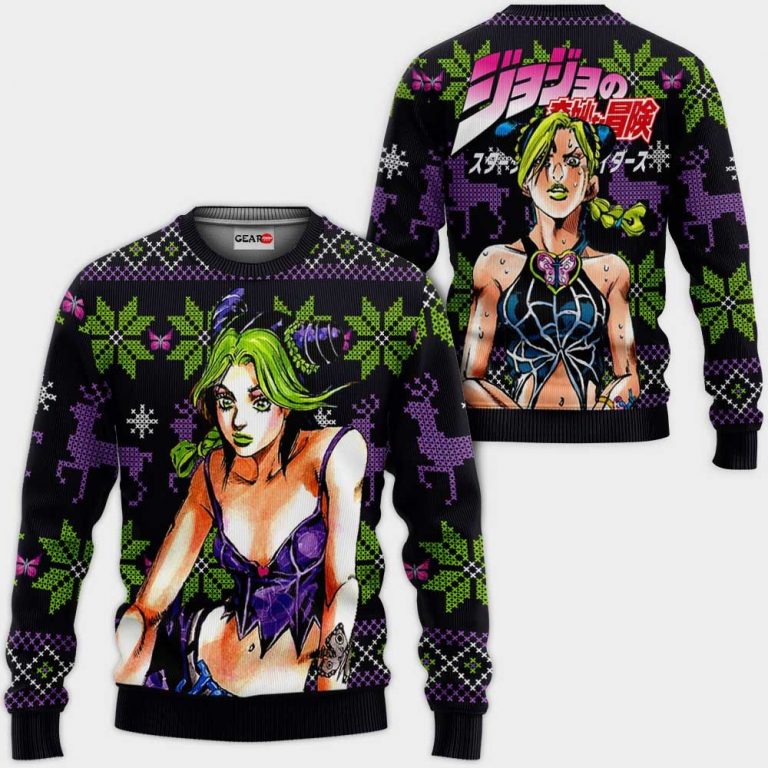 Jolyne Cujoh Ugly Christmas Sweater Custom Anime JJBA Xmas Gifts JJBA