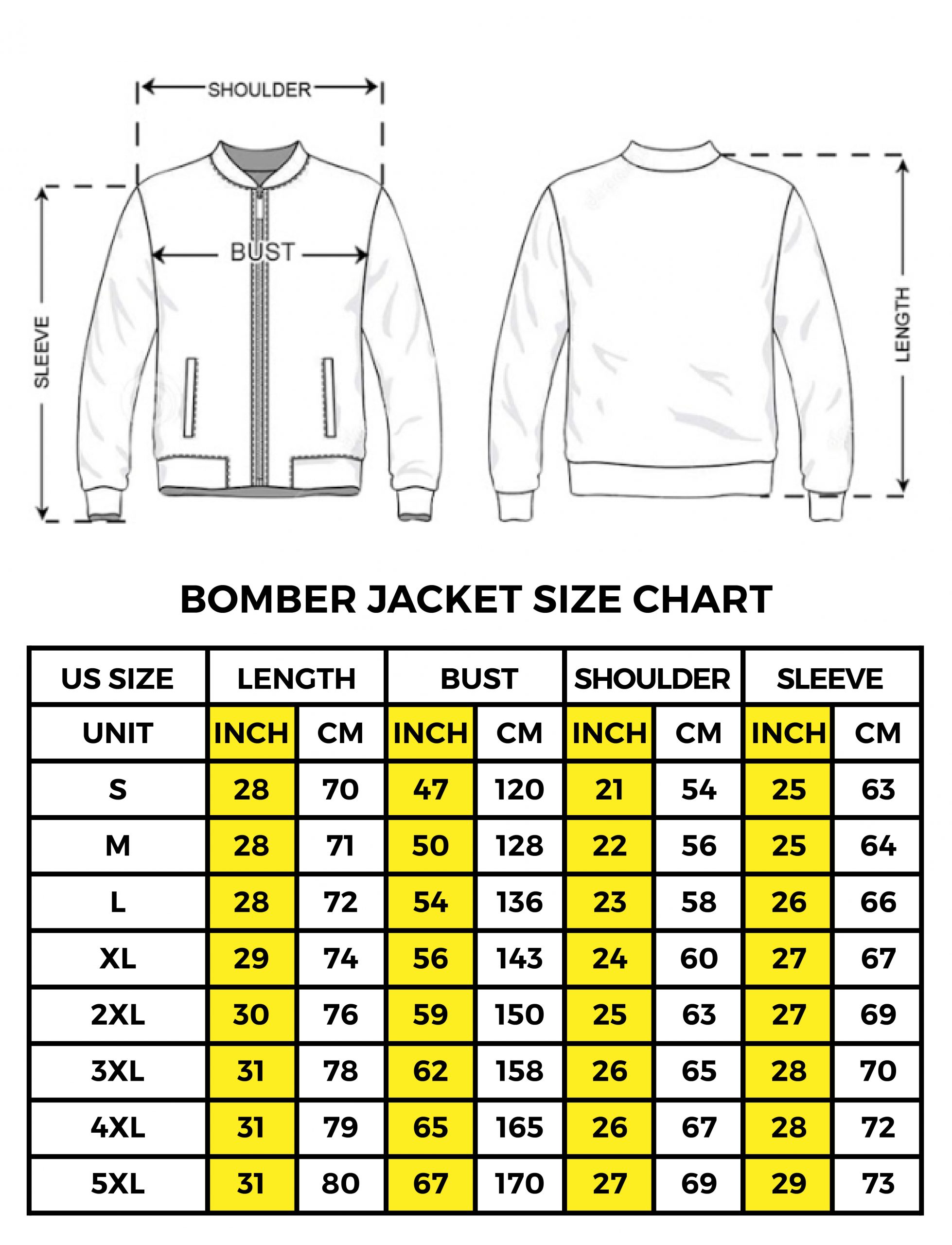 bomber jacket size chart 01 scaled 1 - JJBA Store