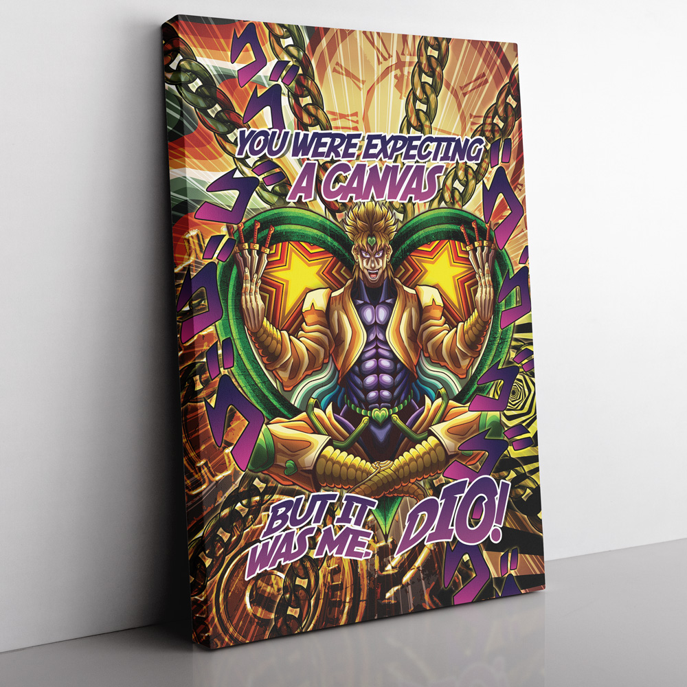 Trippy Medidating Dio It Was Me JoJo's Bizarre Adventure Canvas Print Wall Art